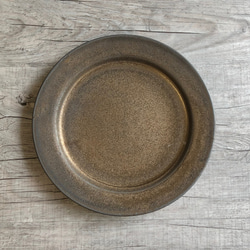 銅釉７寸リム皿 1枚目の画像