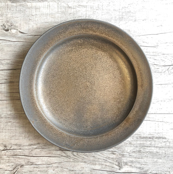 銅釉７寸リム皿 2枚目の画像