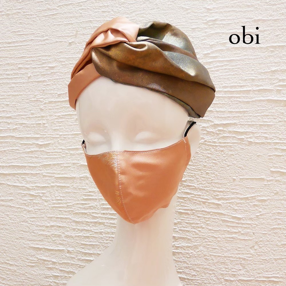 〈送料無料〉◆呉服屋さんの《ターバン×マスク×インナーマスク》3点セット◆　数量限定・受注販売