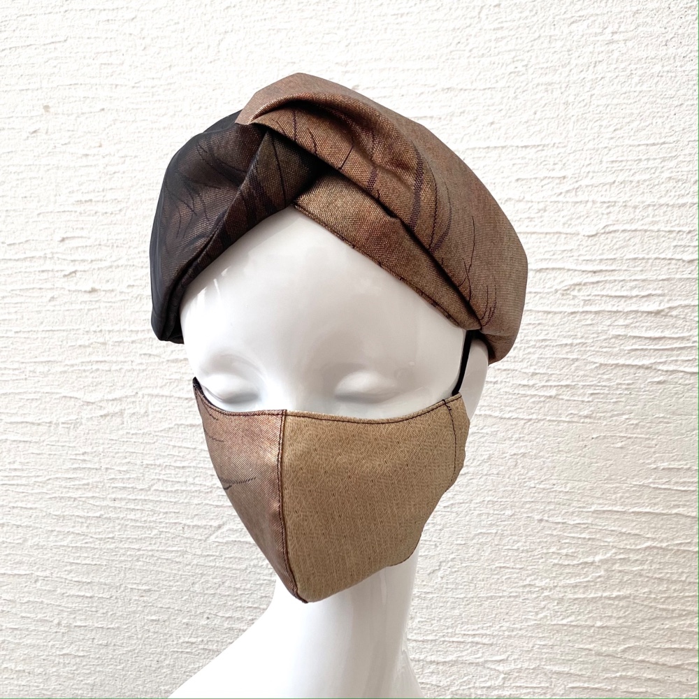 〈送料無料〉◆呉服屋さんの《ターバン×マスク×インナーマスク》３点セット◆数量限定・受注販売 9,472円