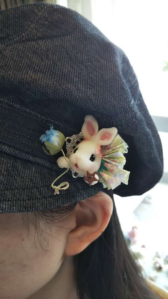 Ｔwinkle rabbitt brooch✨ヾ(´ー｀)ノ✨ 2枚目の画像