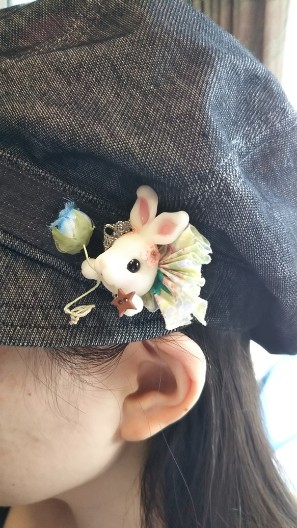 Ｔwinkle rabbitt brooch✨ヾ(´ー｀)ノ✨ 4枚目の画像