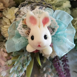 spring racey rabbit brooch✨ヾ(´▽｀*)ゝ✨ 1枚目の画像