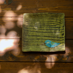 青い鳥の黄色いお皿 4枚目の画像