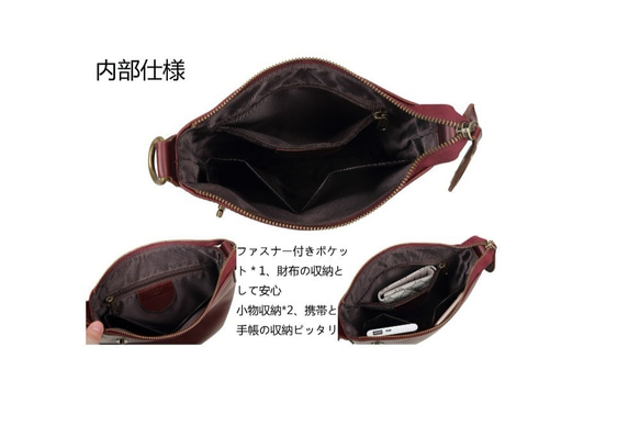 TD001 「本革」 ショルダーbagバッグ 革 オール本革 新品　男女兼用 　 3枚目の画像