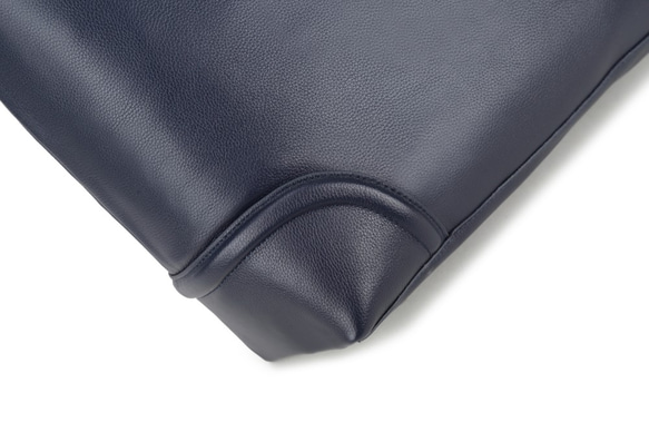 LZE015 紺色　本革　ライチ模様付き トートバッグ メンズ ハンドメイド ビジネス バッグ 5枚目の画像