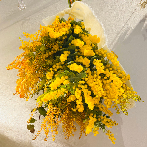 001 mimosa mix swag ミモザ ドライフラワー mauve. 通販｜Creema  