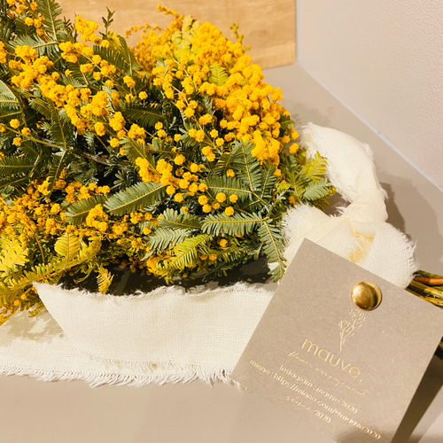 001 mimosa mix swag ミモザ ドライフラワー mauve. 通販｜Creema  