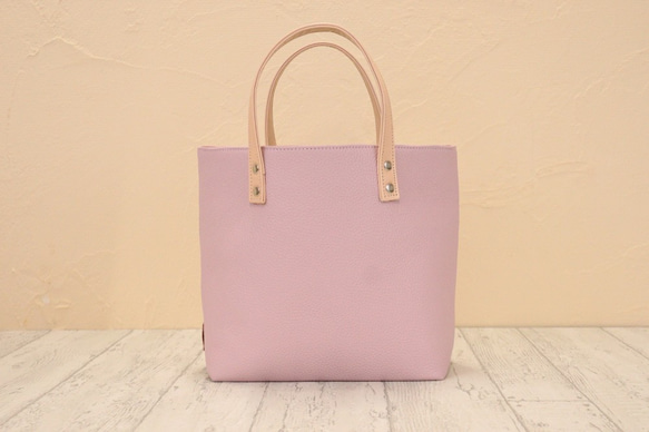 varietà ヴァリエタ ピンク シボ革 ポケット付き トートバッグ futuro