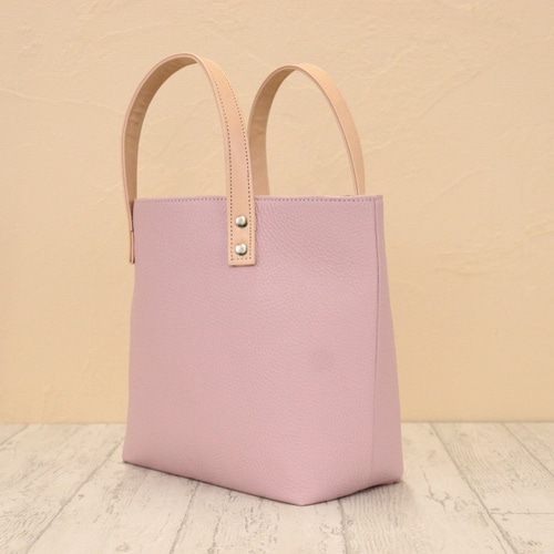 varietà ヴァリエタ ピンク シボ革 ポケット付き トートバッグ futuro