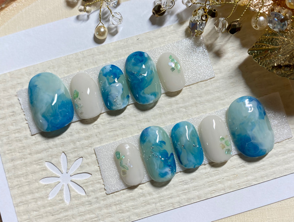mermaid nail✳︎夏ネイル/海ネイル/ニュアンスネイル ネイル