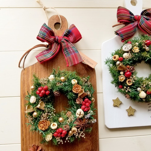 ☆再販☆小さな森をお部屋に❤カッティングボード・ミニリース「Noël  