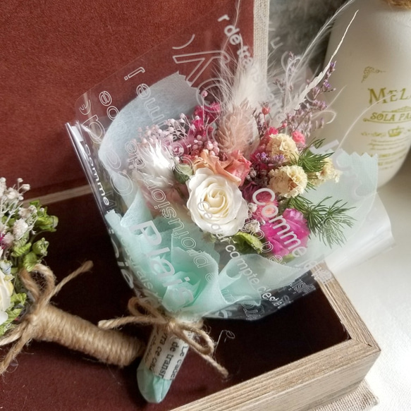 花のある心豊かな時間を✨「プリザ薔薇入りPetit Bouquet(プチブーケ)」 4枚目の画像