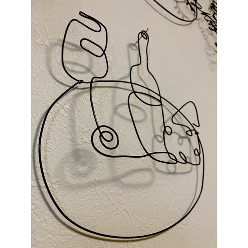 （専用）ワインシリーズ　ワイヤーアート ワイヤークラフト ワイン プレート ワイヤーアート 立体