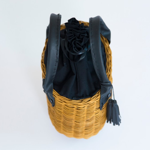 再値下げしました 正方形型かごバック 内袋付かごバック バスケット  