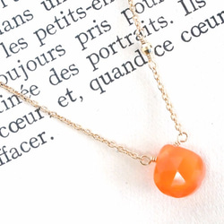 14KGF Carnelian Mirror Necklace 第1張的照片