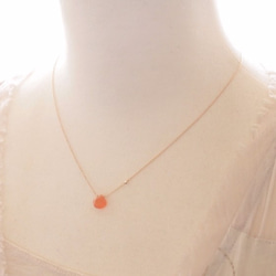 14KGF Carnelian Mirror Necklace 4枚目の画像