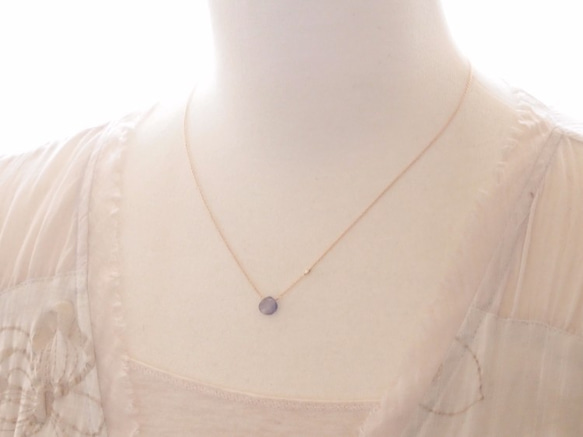 14KGF Iolite Necklace 4枚目の画像