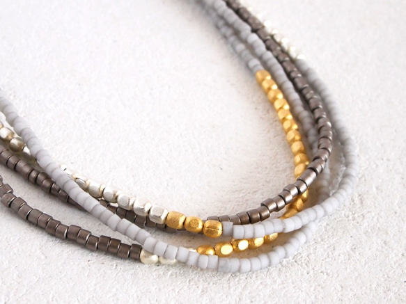 Mix Beads Long Necklace GY 第2張的照片