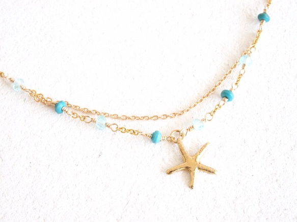 【20%OFF】14KGF Starfish Bracelet BL 3枚目の画像