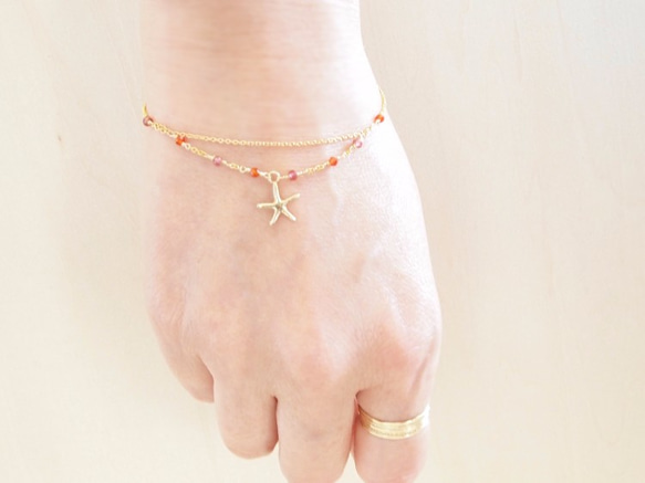 14KGF Starfish Bracelet OR 第4張的照片