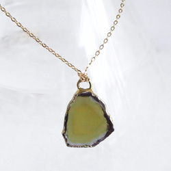 14KGF Tourmaline Slice Necklace 第1張的照片