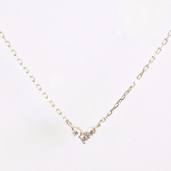 K10 Three Diamonds Heart Necklace 第1張的照片