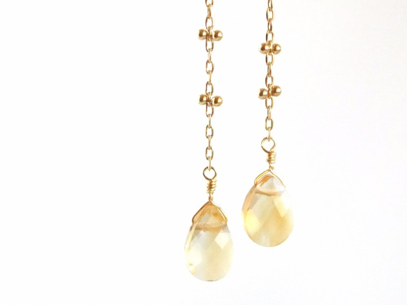 K10 Dew Drop Earrings OR 3枚目の画像