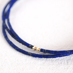 14KGF Lapis Lazuli Triple Bracelet 第2張的照片