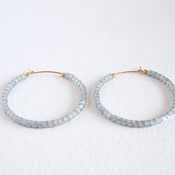 14KGF Glass Hoops / GY 3枚目の画像