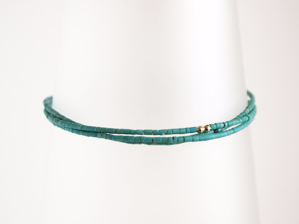14KGF Turquoise Triple Bracelet 2枚目の画像