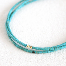 14KGF Turquoise Triple Bracelet 3枚目の画像