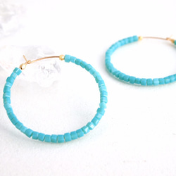 14KGF Glass Hoops / BL 第3張的照片