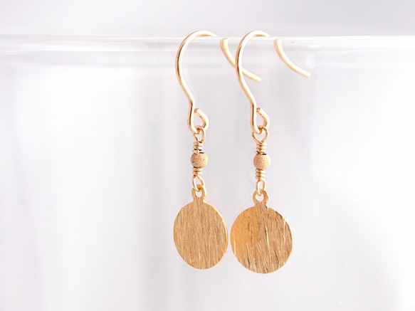 14KGF Full Moon Earrings 2枚目の画像