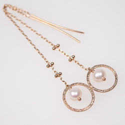 K10 Halo Moon Pearl Earrings 1枚目の画像