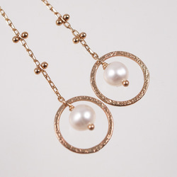 K10 Halo Moon Pearl Earrings 2枚目の画像