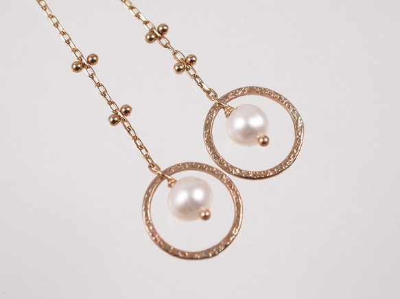 K10 Halo Moon Pearl Earrings 2枚目の画像