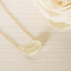 【20％OFF】14KGF Pastel Stone Necklace / Lemon Quartz 第1張的照片