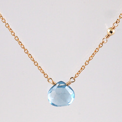 14KGF London Blue Topaz Mirror Necklace 第2張的照片