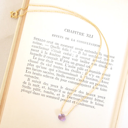 14KGF Amethyst Mirror Necklace 2枚目の画像