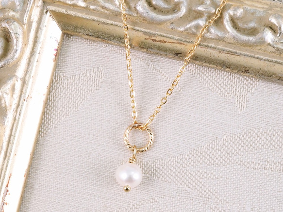 14KGF Petit Charm Necklace WH 第2張的照片