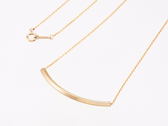 14KGF Curve Necklace 4枚目の画像