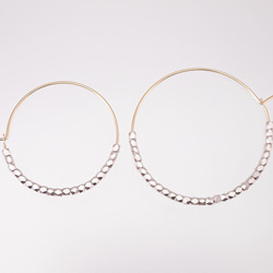 14KGF Metal Beads Hoops SV / L 第3張的照片