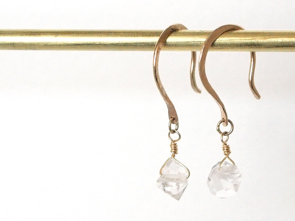 K10 Herkimer Diamond Earrings 2枚目の画像