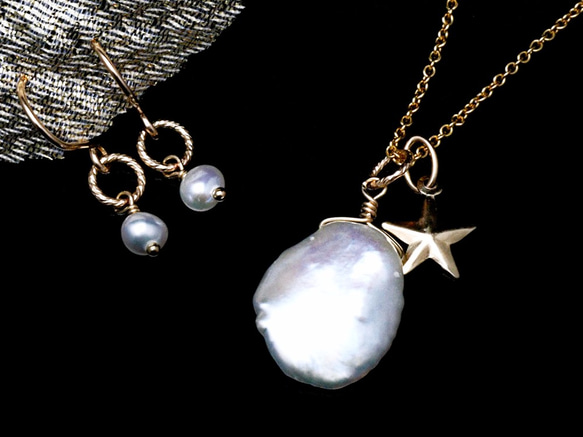 【Limited】14KGF Set Accessory / Twinkle Pearl 第2張的照片