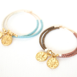 14KGF Mix Beads Hoops / PK 3枚目の画像