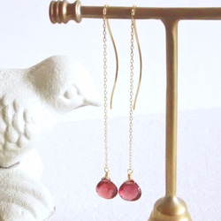 K10 Garnet Earrings 第1張的照片