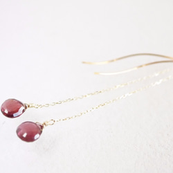 K10 Garnet Earrings 第3張的照片