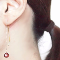 K10 Garnet Earrings 第4張的照片