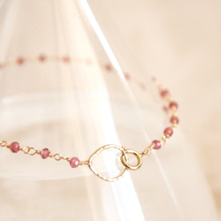 14KGF Garnet Bracelet 3枚目の画像